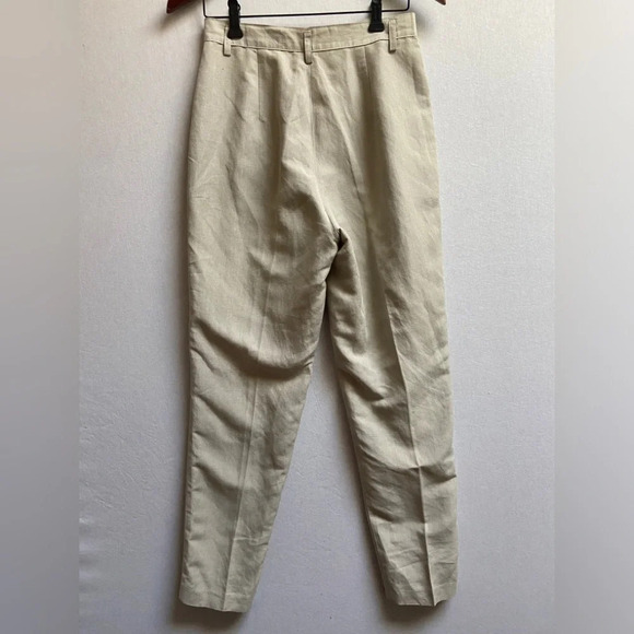 United  Colours of Benetton Made in Italy Linen blend high waisted pants Sz 42 - Picture 2 of 11